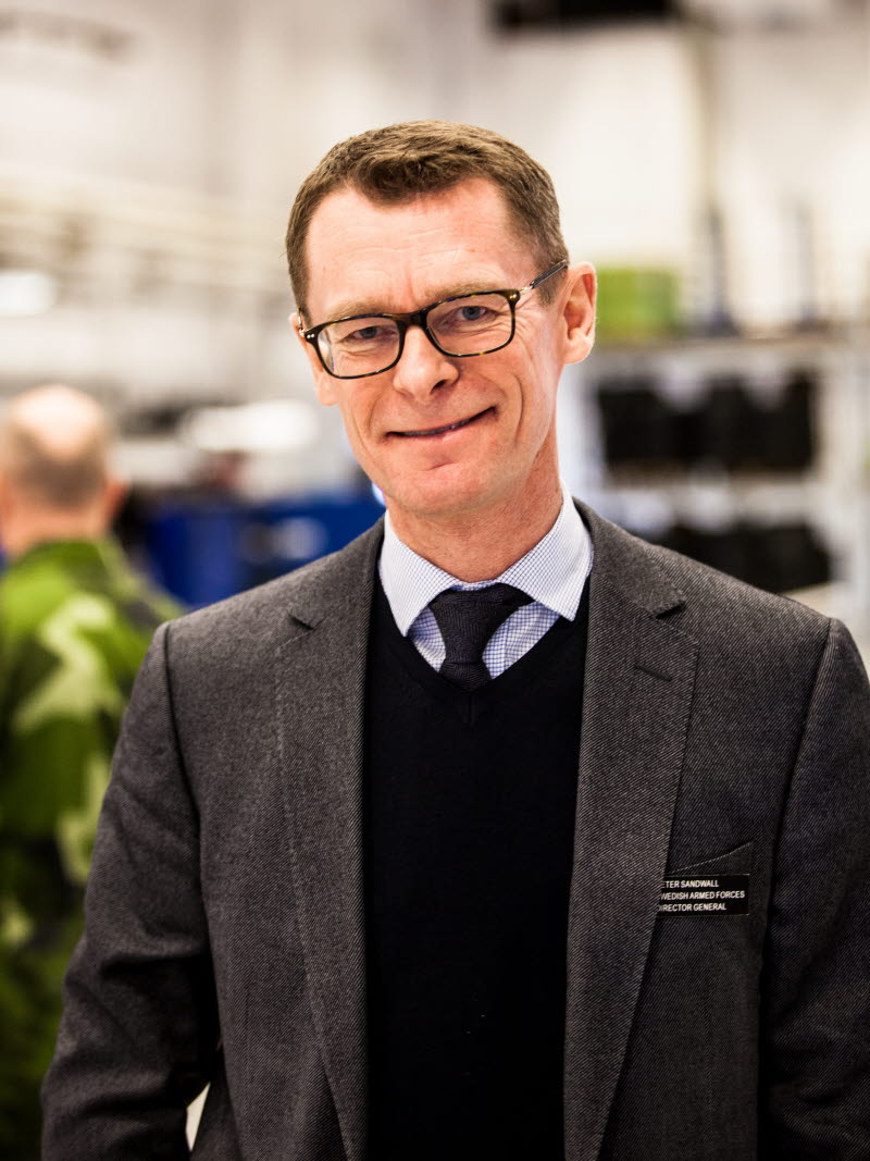 Generaldirektör Peter Sandwall på besök vid K 3 i Karlsborg.