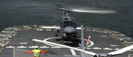 Helikoptern kan användas för framskjuten spaning.