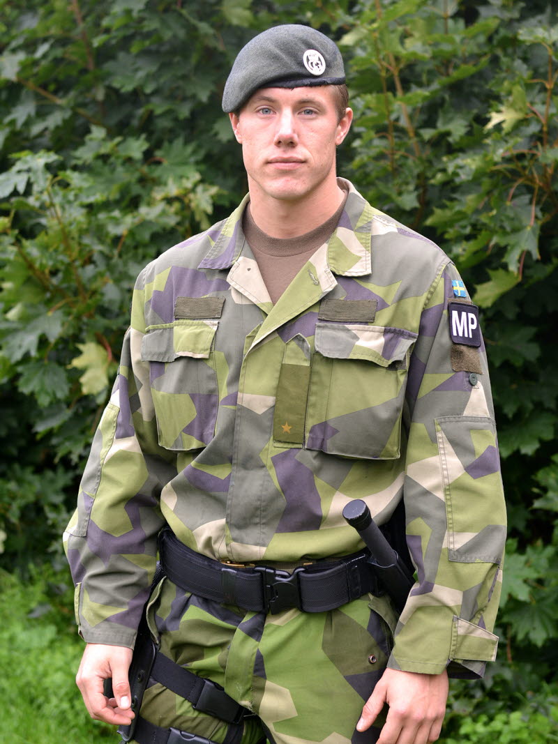 Tom Andersson, insatsledare för militärpolisen på Gotland under övning Aurora 17. 