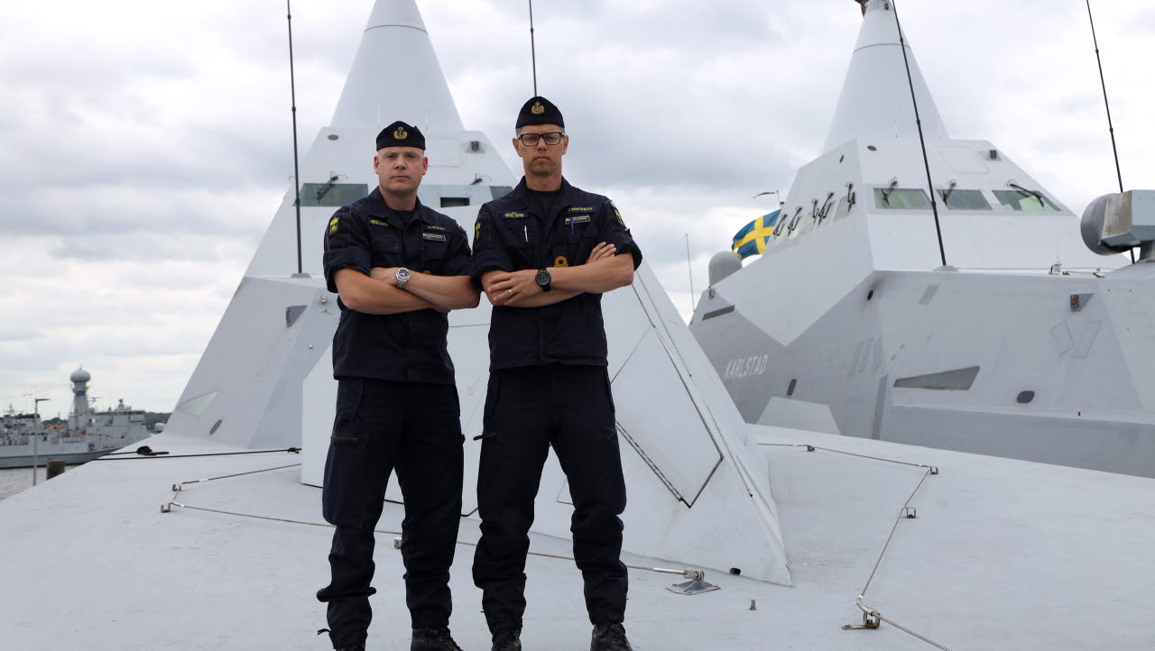 Magnus Almqvist och Thomas Zimmerman är fartygschefer på HMS Karlstad och Nyköping.