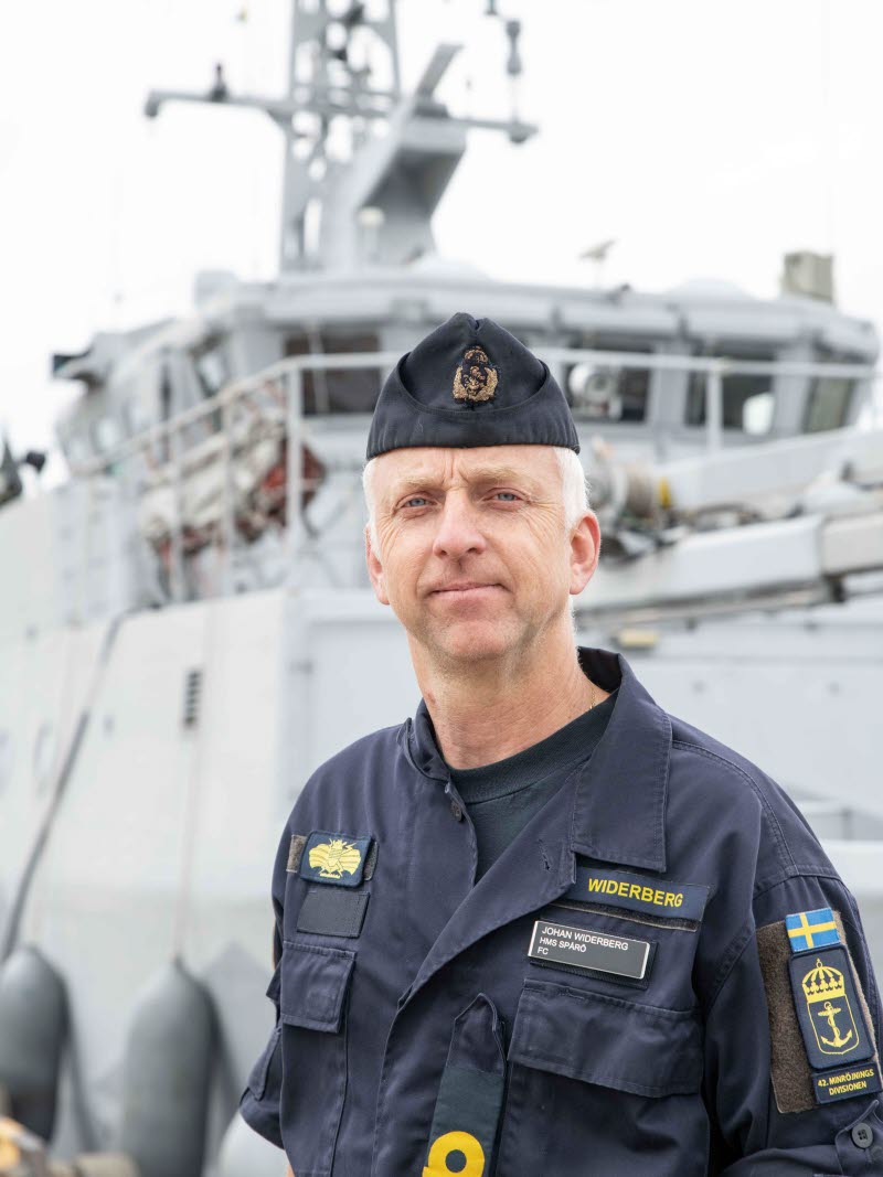 Johan Widerberg, fartygschef på HMS Spårö.