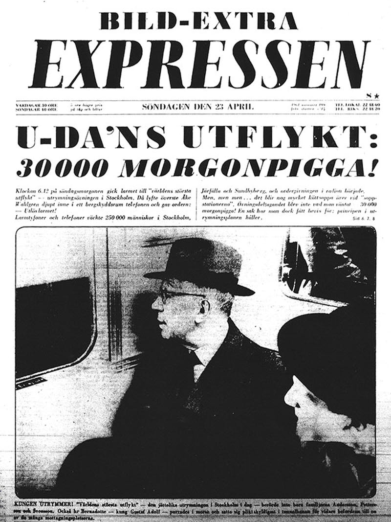 Ur Expressens löp den 23 april 1961.  Bilden är en del av forsvarsmakten.se/varhistoria. 