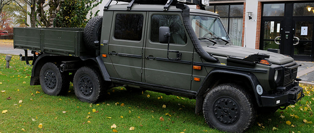 Flygvapnets nya klargöringsfordon Mercedes-Benz G300 CDI 6x6.