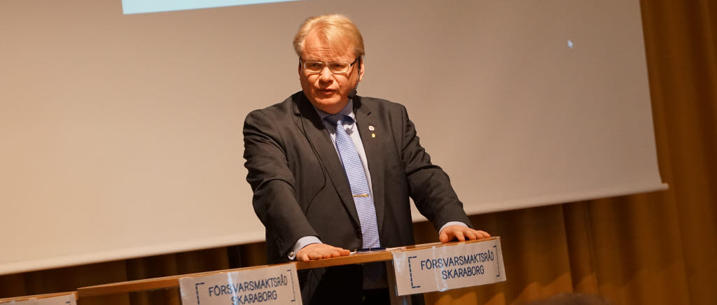 Försvarskonferens 2017. Försvarsminister Peter Hultqvist.