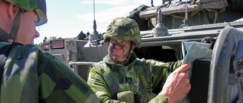 Brigstri 16 i Skövde. Brigadchef Stefan Sandborg