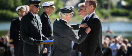 Veterandagen. Menige Alexander Sjödin, Vilhelmina, tilldelas Försvarsmaktens medalj för sårade i strid, i silver, med anledning av striden i Afghanistan 2010.