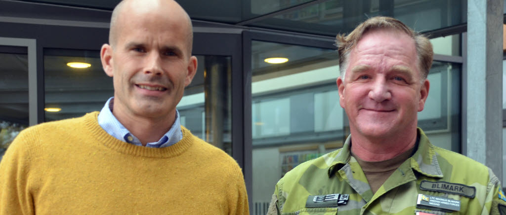 Espen Amundsen, biträdande sjukhusdirektör
vid Södra Älvsborgs sjukhus, och Magnus Blimark, stabsläkare på Försvarsmedicincentrum och medicinskt ansvarig för Liv 19.