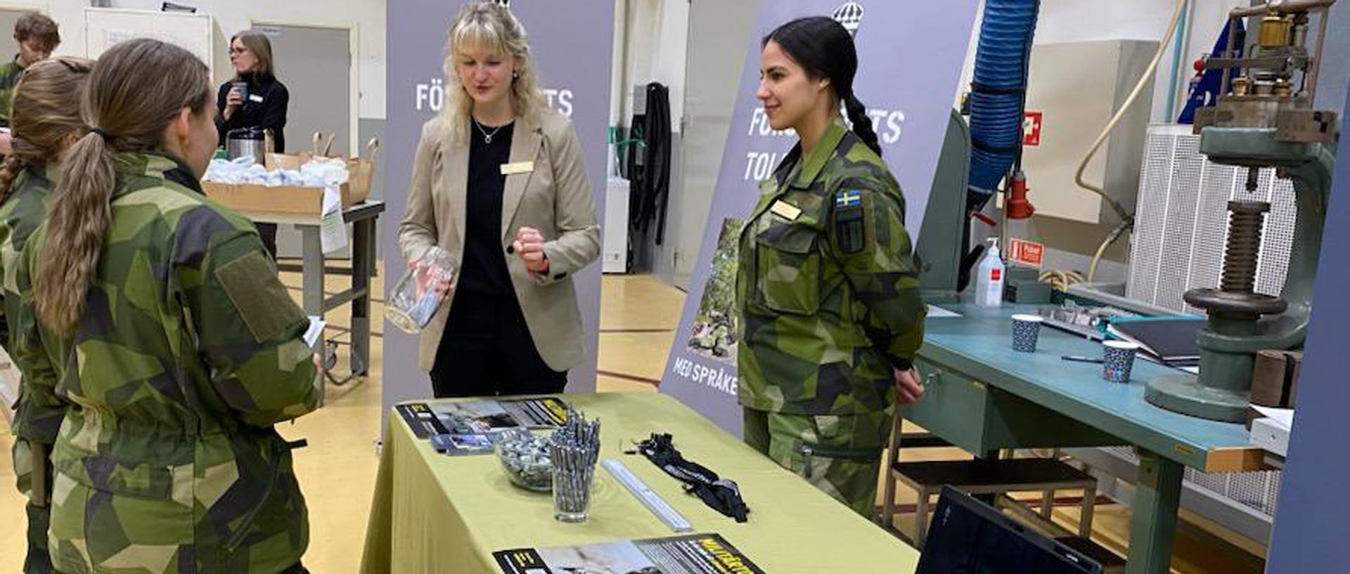 Yrkesmässan ska ge de värnpliktiga information om möjligheterna till fortsatt engagemang i Försvarsmakten efter avslutad värnpliktsutbildning.