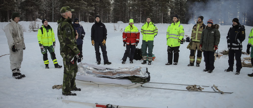 Den första instruktörskursen i utbildningspaketet ”Kallt väder” för personal i civila myndigheter.