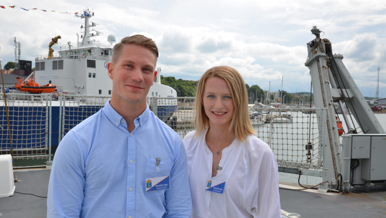 Alexander Grennard och Linnea Norrman, deltidssoldater.