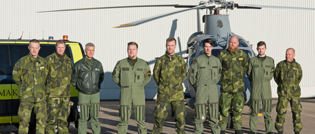Eftersök i ett skogsområde norr om Eksjö. Det var tack vare värmekameran i en helikopter 15 från tredje helikopterskvadron i Ronneby som mannen upptäcktes.