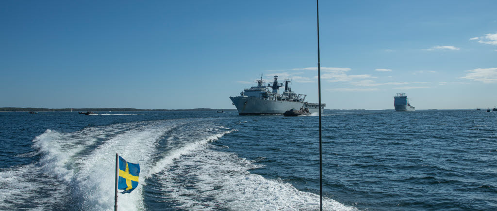 Svenska och brittiska enheter under övning i Stockholms skärgård.