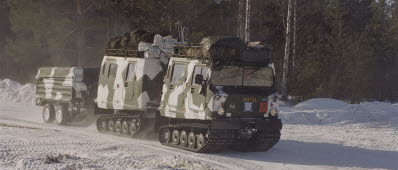 Snöstorm 2001 Bandvagn 206