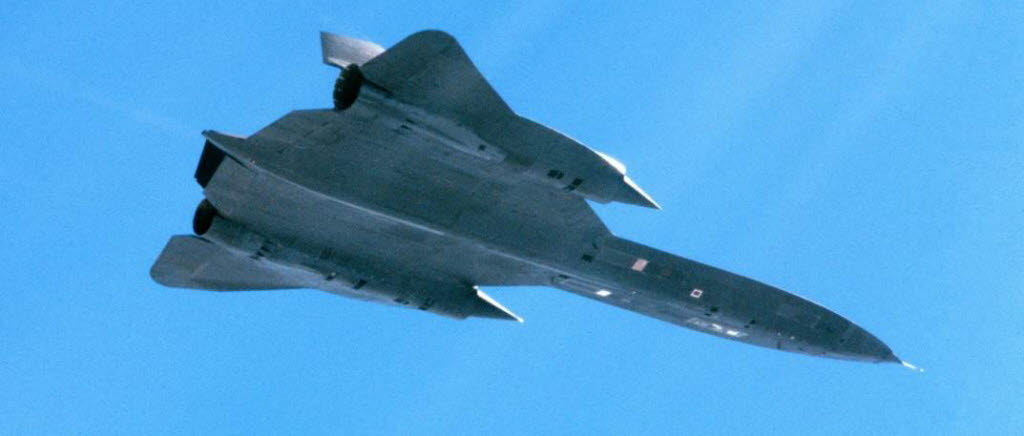 Amerikans SR 71 Blackbird.  Bild från 1987.