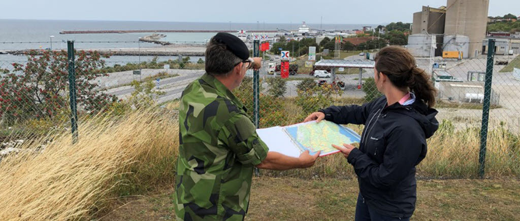 Rekognosering på Fotland inför totalförsvarsövning 2020.
