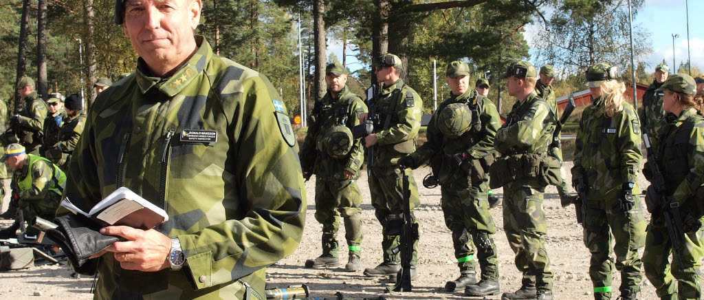 Hemvärnsövning säkerhetsinspektion.
Säkerhetsinspektionens chef överste Ronald Månsson.
