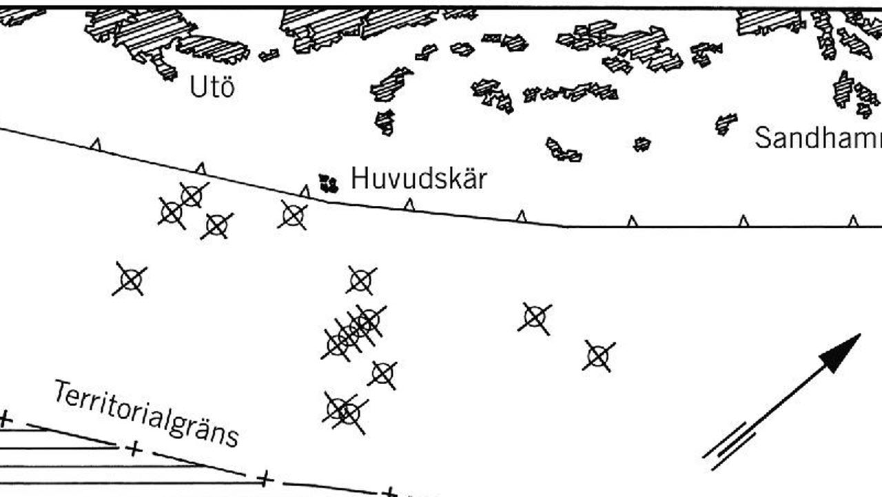 Karta ubåtskontakter.