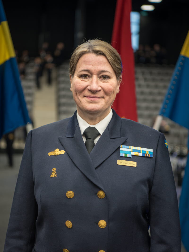 Ewa Skoog Haslum i samband med ceremonin för hennes tillträde som marinchef