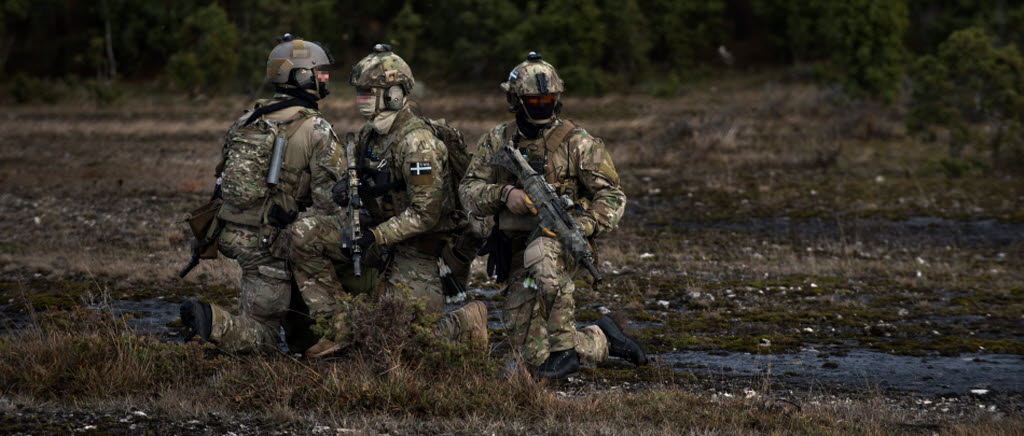 Operatörer från Särskilda operationsgruppen (SOG). Specialförbanden övar nationellt försvar på Gotland. Specialförband.