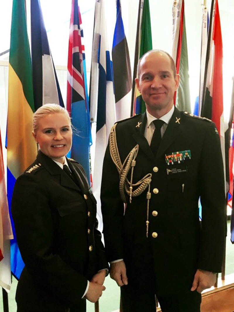 Ann-Charlotte Lyman, assisterande militärrådgivare och Peter Öberg, militärrådgivare vid den svenska FN-delegationen.