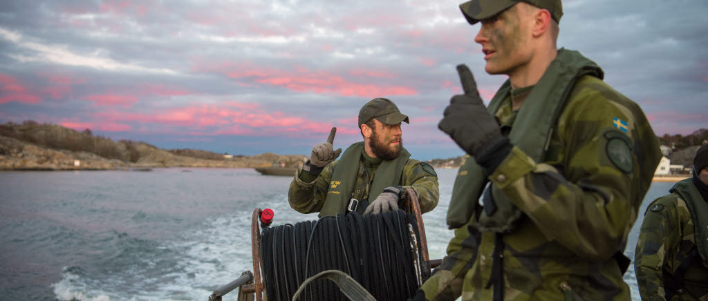 Minfällning under beredskapsövning på västkusten 2019. 