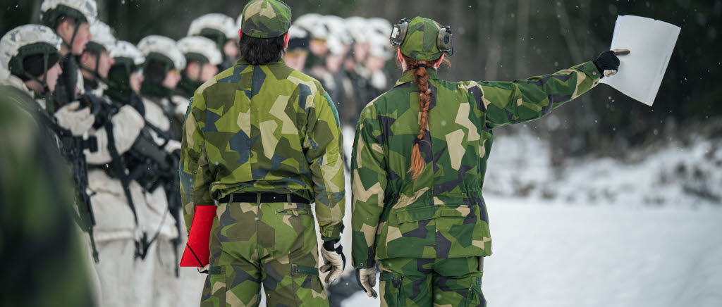 Stridsutbildningen leddes av två kadetter som skiftade ledarrollen mellan momenten.