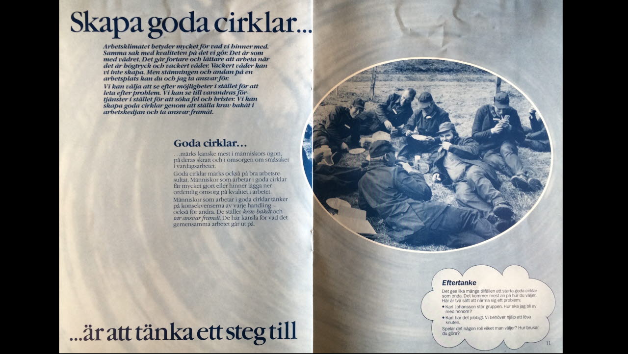 Utdrag ur broschyren Omtanke (1986). Bilden är en del av forsvarasmakten.se/varhistoria.