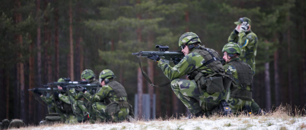 Skjutning under beredskapsövningen. 