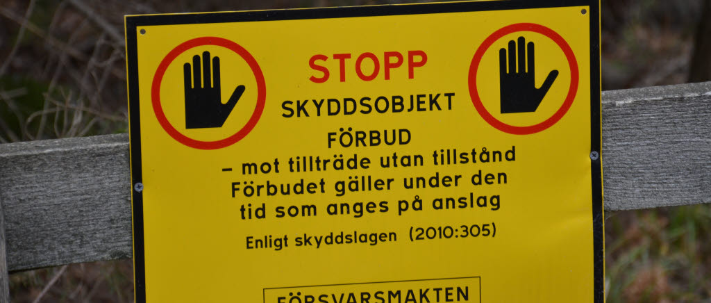 Skylt skyddsobjekt. 