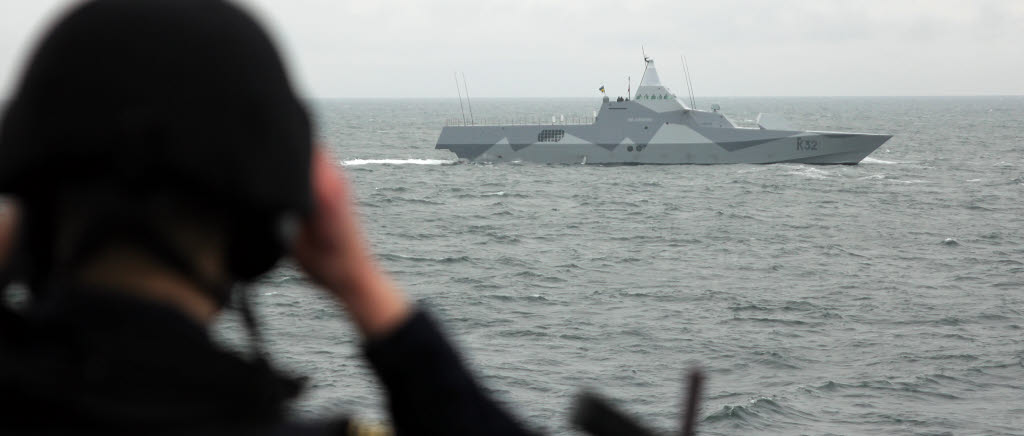 Övning mellan svenska och finska marinen. 