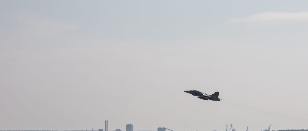 JAS 39 Gripen at Luleå-Kallax during the first day of Arctic Challenge Exercise 2019. Photo: Jesper Sundstroem/Swedish Armed Forces