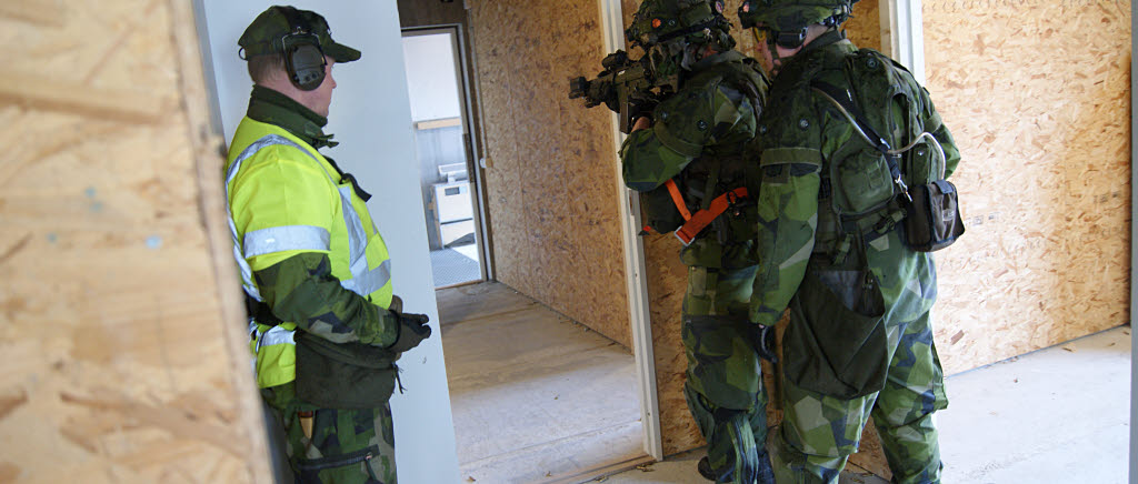 Grundkurs SIB i Kvarn mars 2014. Elever från olika förband samt kadetter OP.
