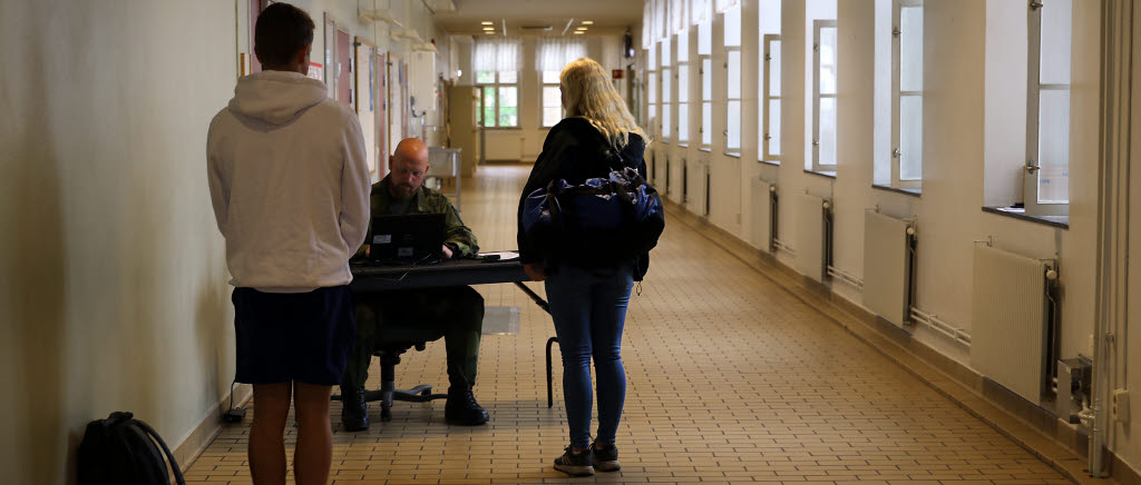 Inryck för KB-elever på Skaraborgs regemente (P 4) i Skövde. 