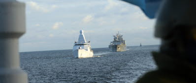 HMS Visby under Northern Archer