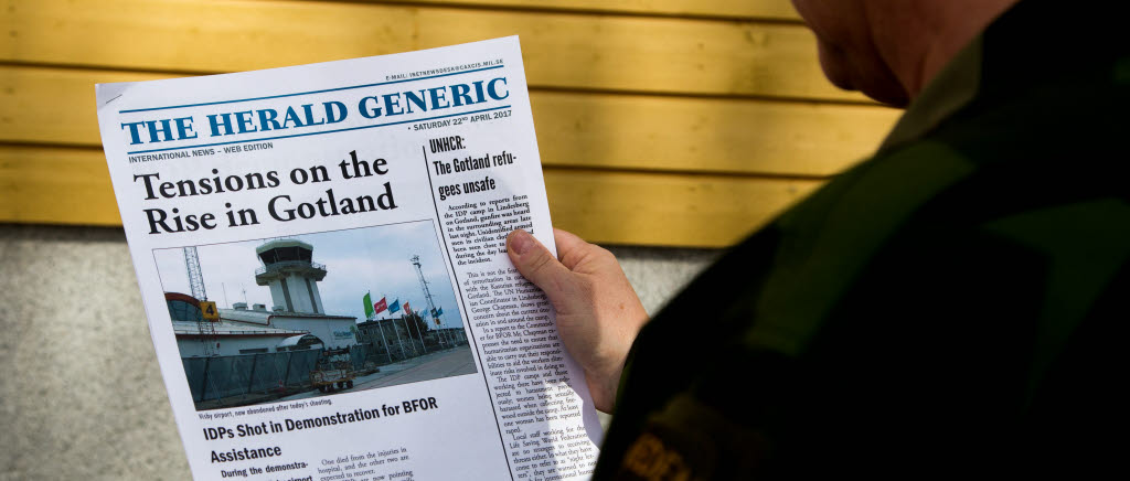 Media Gaming an important part of CJSE 17

Both on paper as well as digital. The magazine with news from the game scenario is spread in the exercise.  