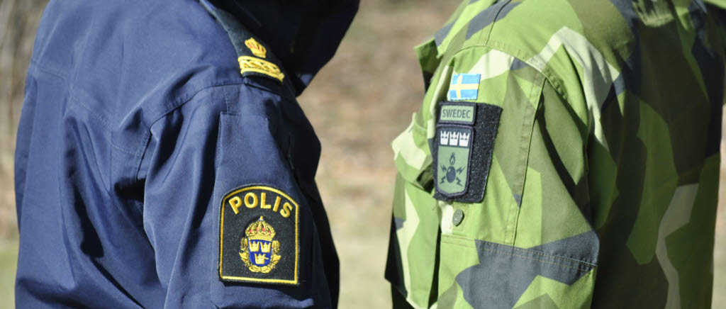 Samverkan Polismyndigheten och Försvarsmakten.