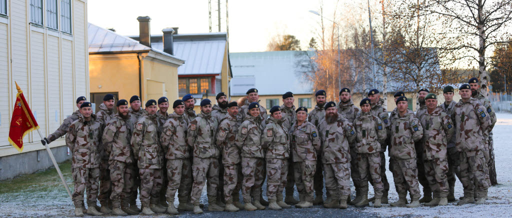 Förbandet FS35 i sin helhet, tillbaka i ett betydligt kyligare Boden efter sex månader i Afghanistan. 