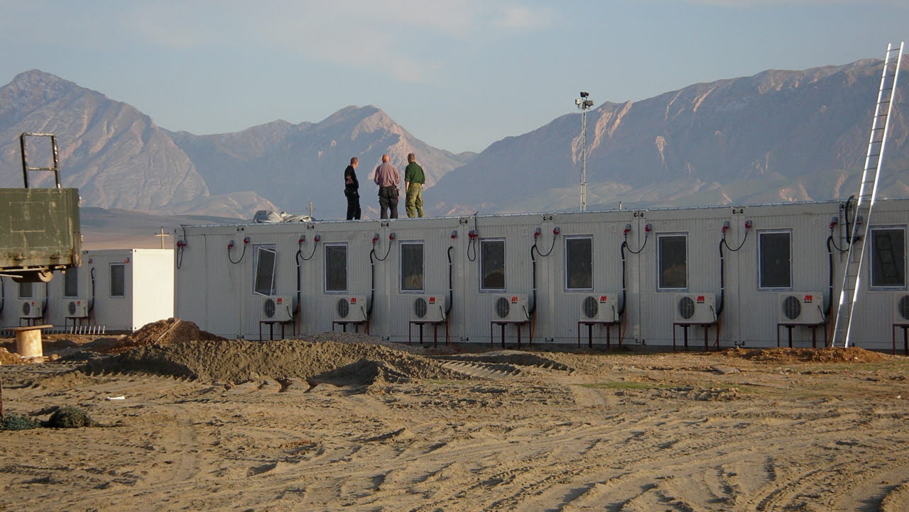 Översikt över campen som sedan kom att kallas Camp Northern Lights i Mazar-e-Sharif.