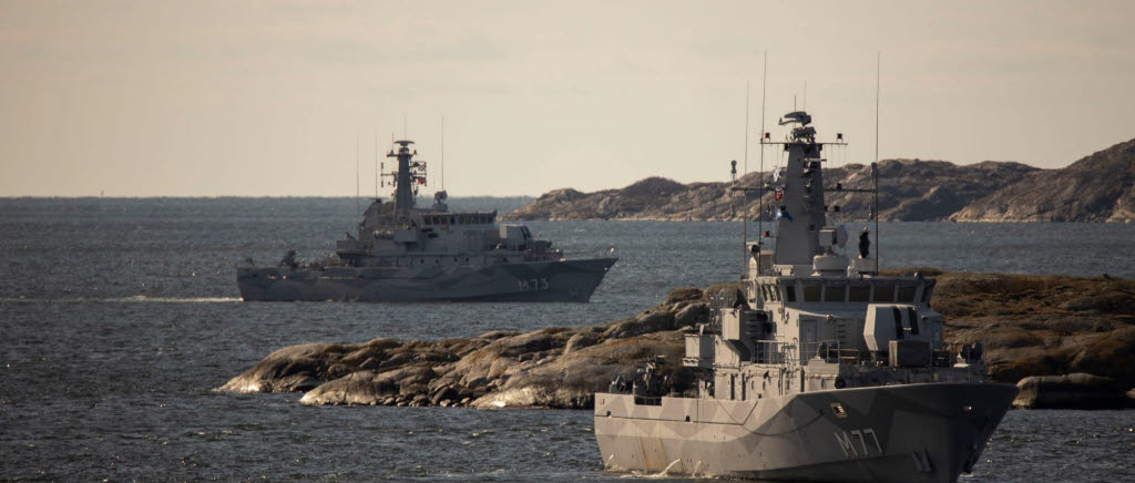 Minröjningsfartygen har i första hand jobbat inomskärs och kustnära.