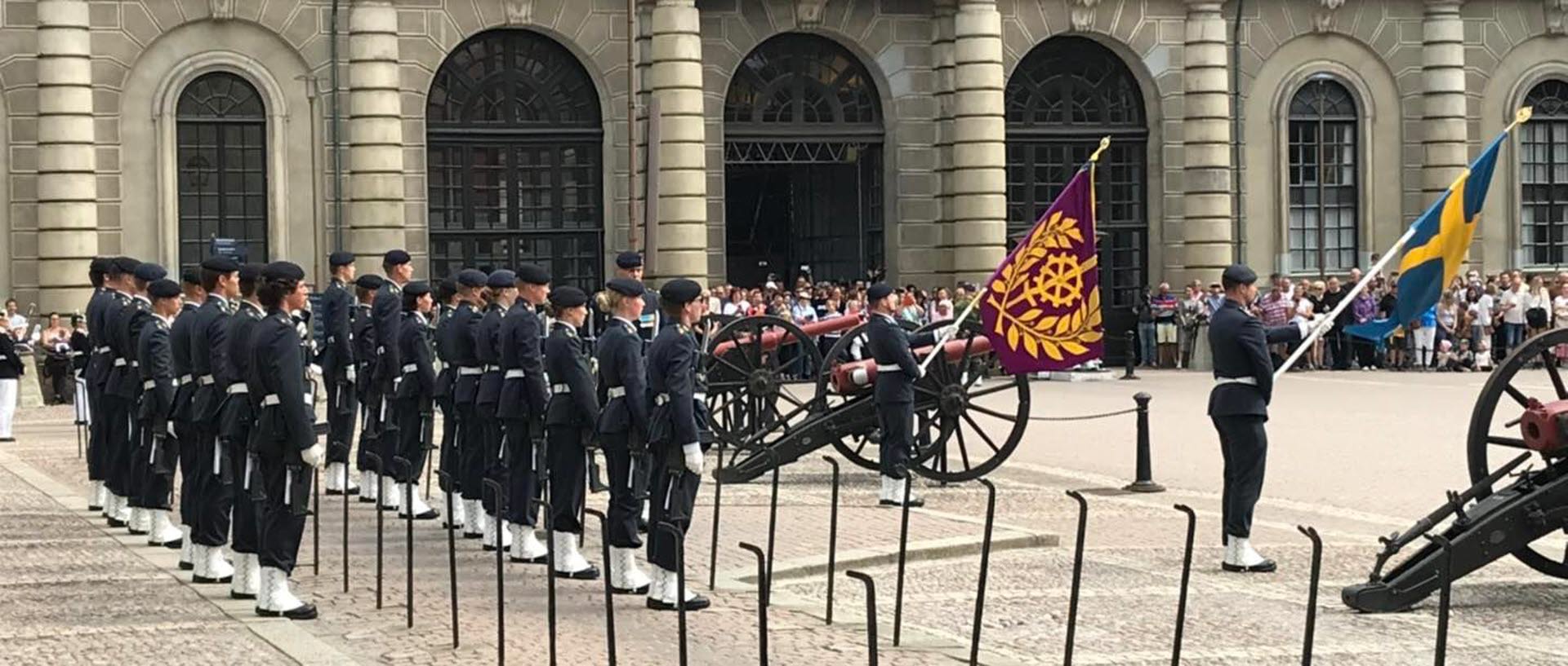 FMTS går Högvakten på Stockholms slott.