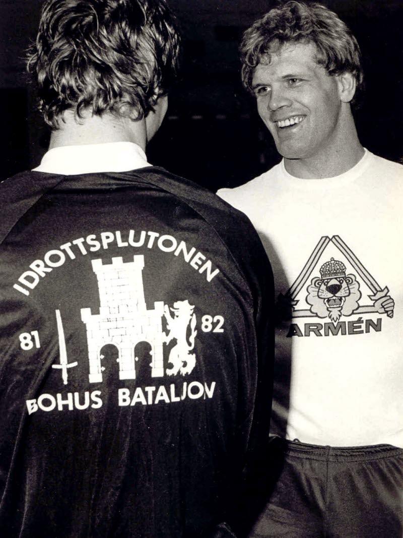 Frank Andersson på gjorde lumpen på idrottsplutonen i Bohusläns regemente i Uddevalla, 1981-82