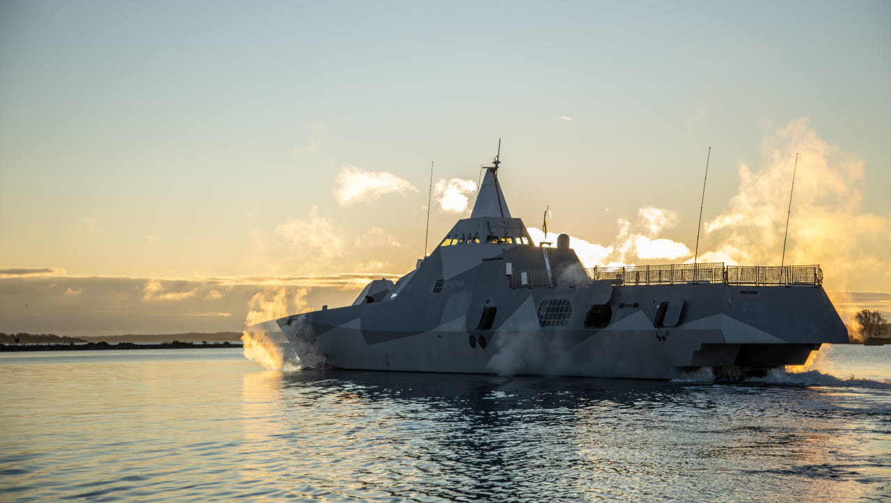 Samövning mellan svenska och tyska korvetter i november 2020. Tyskland är en viktig samarbetspartner för svenska marinen.