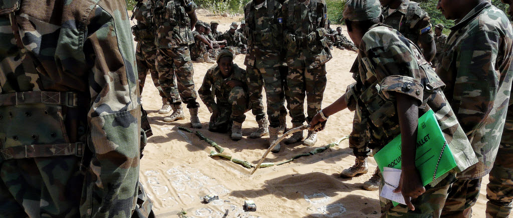 EUTM Somalia utbildar somaliska soldater.