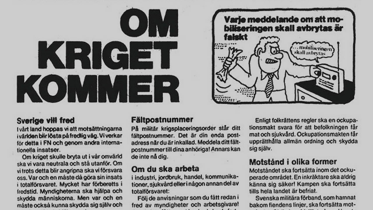 Utdrag ur telefonkatalogen 1982. Bilden är en del av forsvarsmakten.se/varhistoria. 