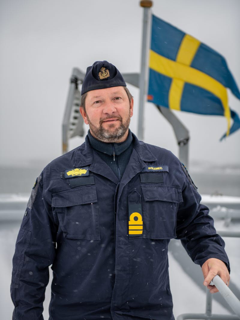 Kommendörkapten Emil Rolenecär chef för 42.minröjningsdivisionen