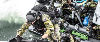 Bordningstroppen ingår i 17:e bevakningsbåtkompaniet som tillhör Amfibieregementet.