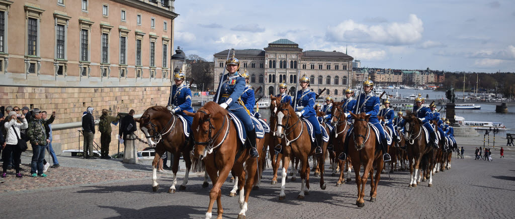 Första beridna vaktparaden 2018. 