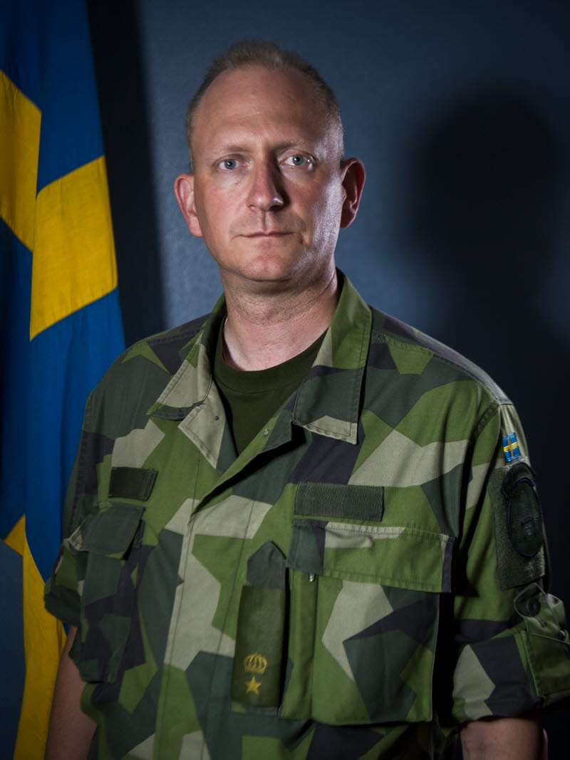 Major Tomas Olsson arbetar till vardags som kompanichef för 17:e bevakningsbåtkompaniet i Göteborg.