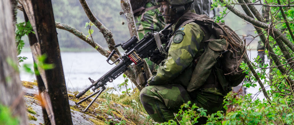 Efter landstigning med stridsbåtar gör sig amfibieskyttekompaniet redo att framrycka genom terrängen.

Mellan den 5 och 9 juni genomförde Andra amfibiebataljonen en större övning i Roslagens skärgård. I övningen ingick cirka 50 båtar och inte mindre än 400 soldater.