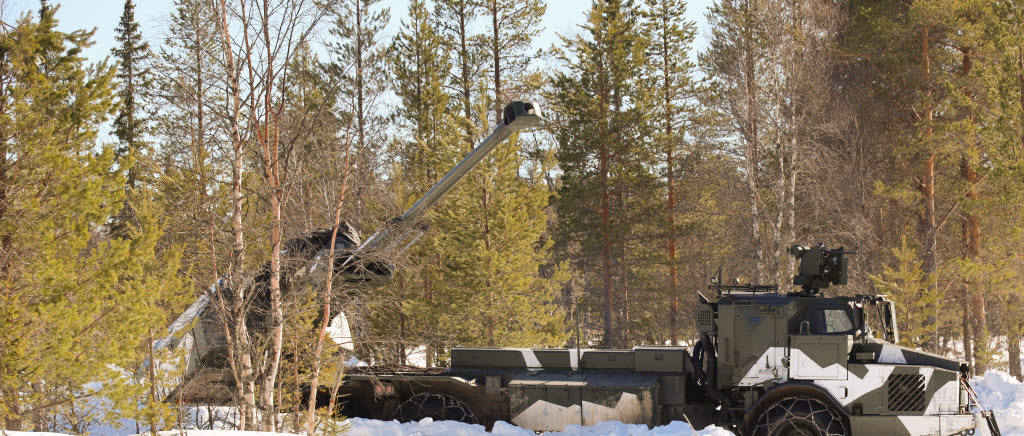 Archer grupperad i skog och snö